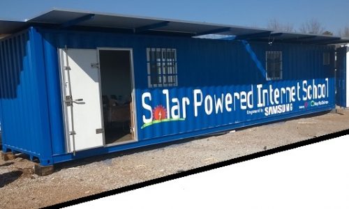 Solar powered off-grid internet enabled smart school