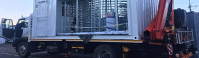 access control containers transported