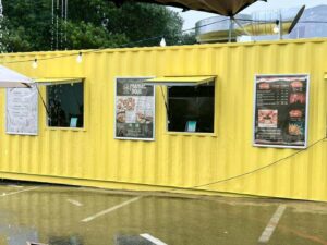 Kiosks in a shipping container